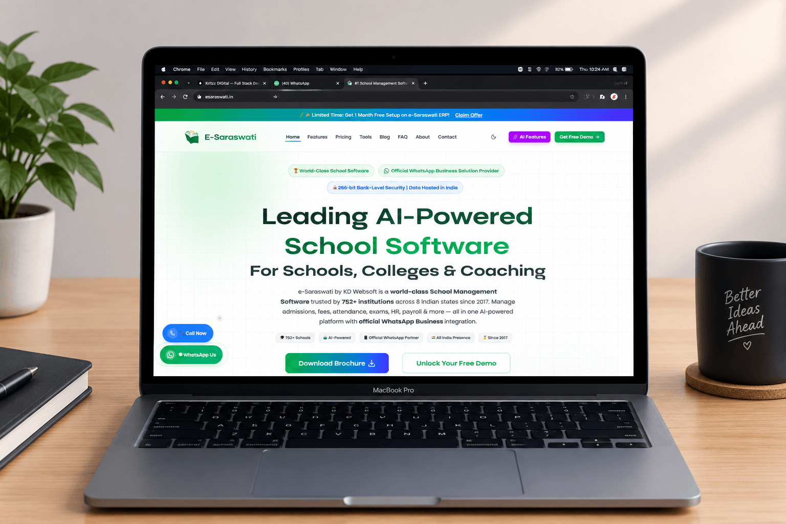 eSaraswati 📚 - Kritzz DiGital Web Development Project